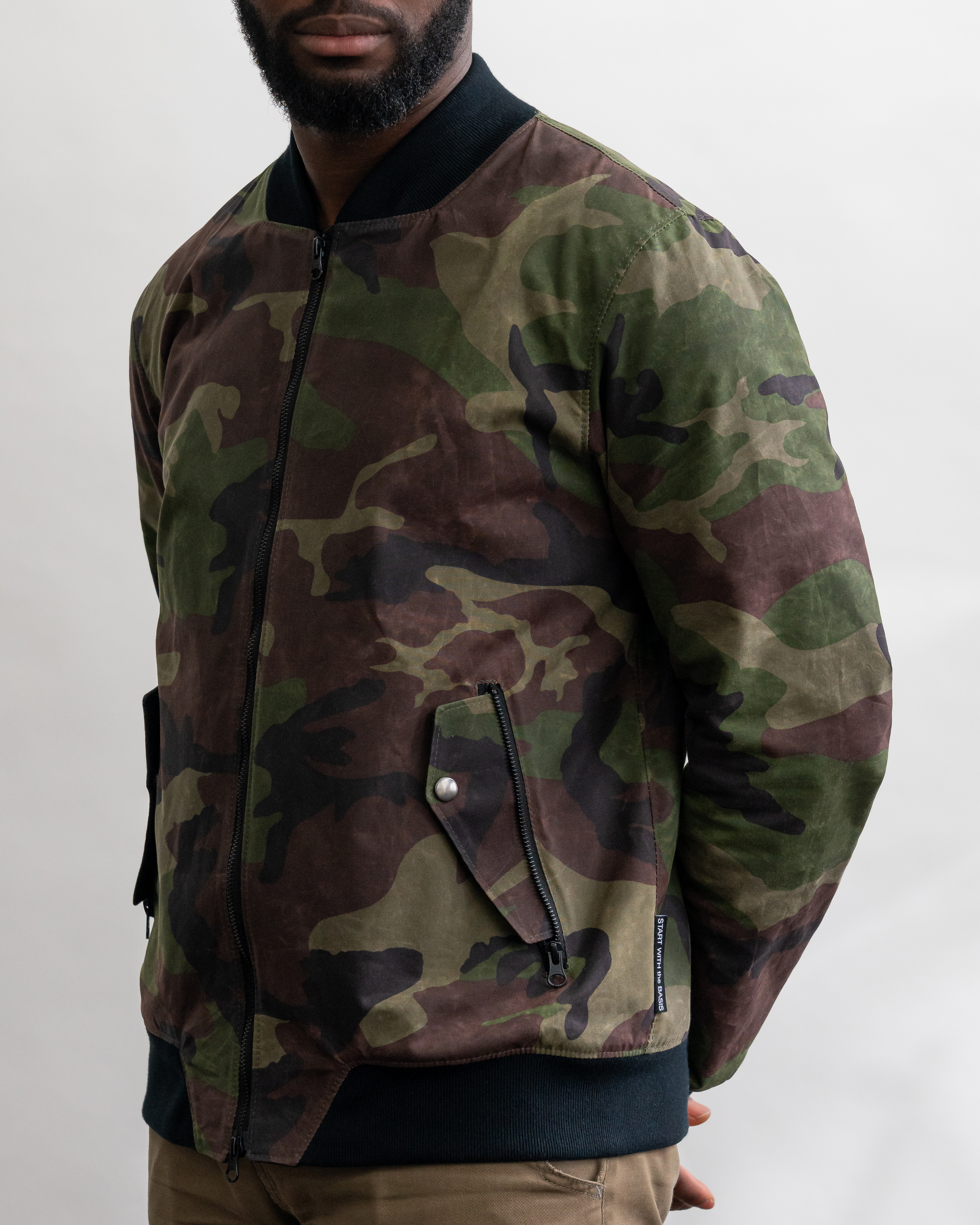 Camo Wax Cotton SS Bomber / 2023
