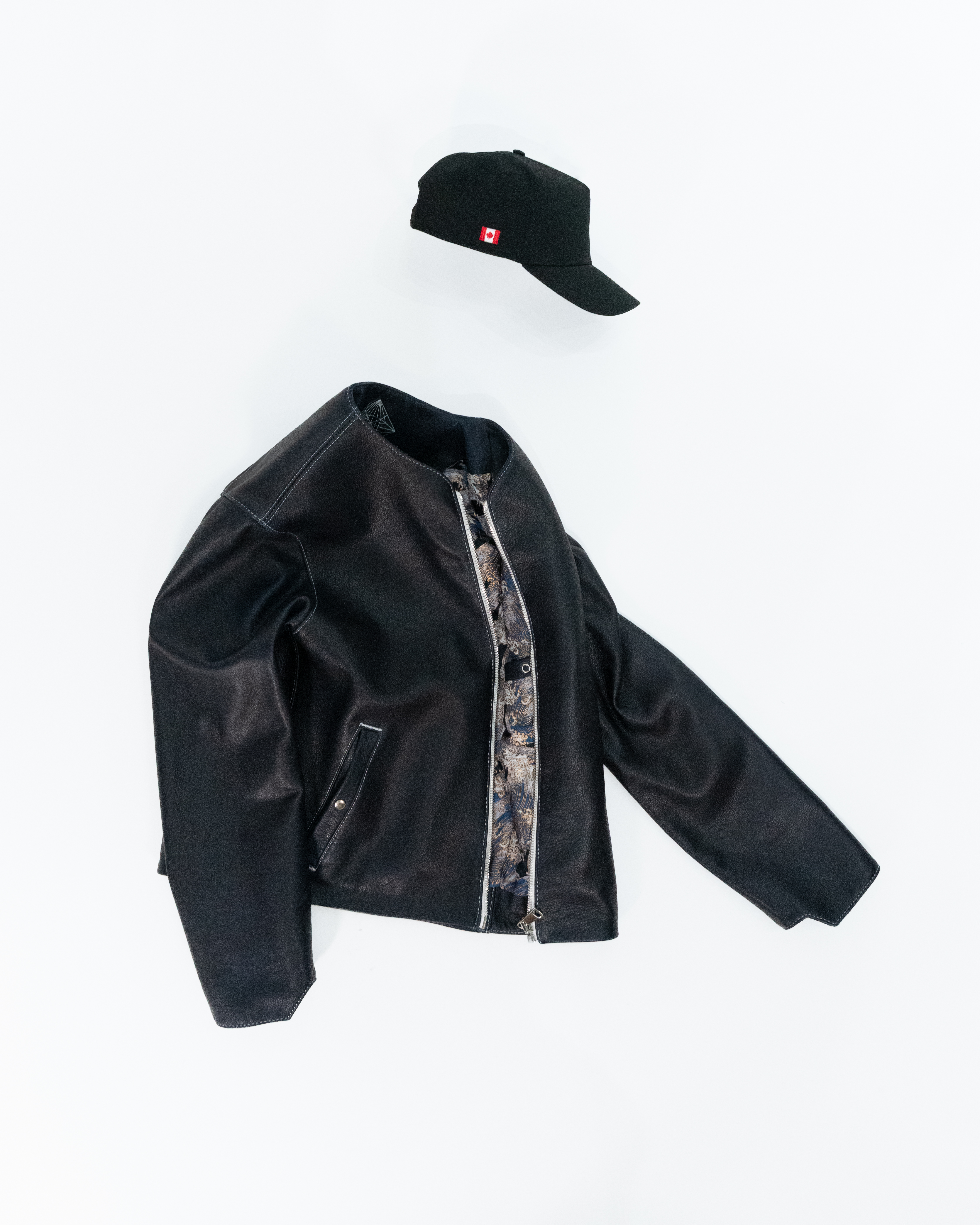 CRopped collarless jacket / 2026